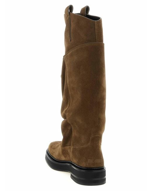 The Attico Brown Robin Passeggiata Combat Boots