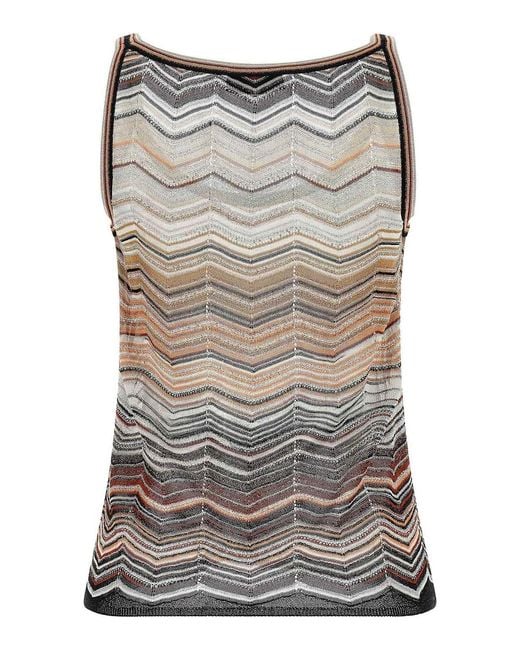 Missoni Gray Tank Top Chevron Lam