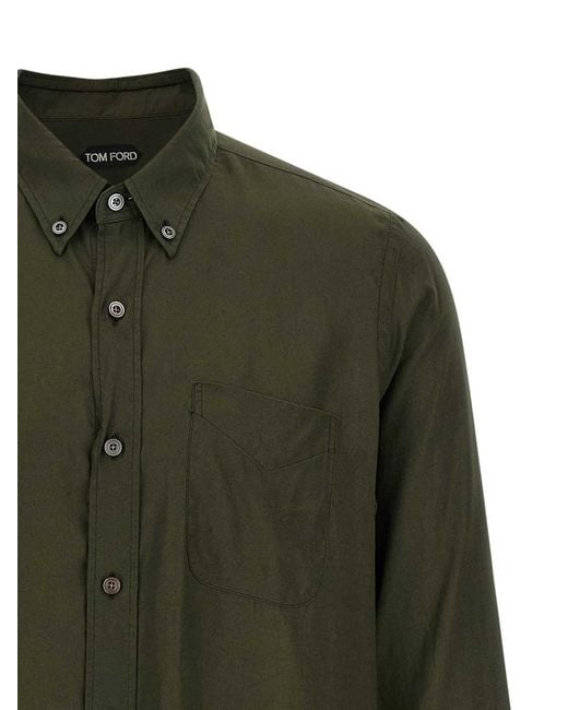 Tom Ford Green Button-Down Shirt for men