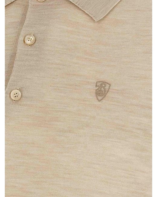 Burberry Natural Wool Polo Shirt for men
