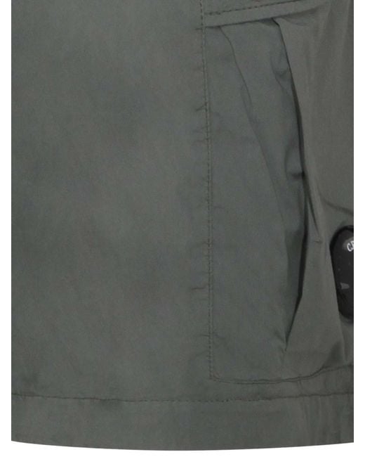 C P Company Gray Cargo Shorts for men