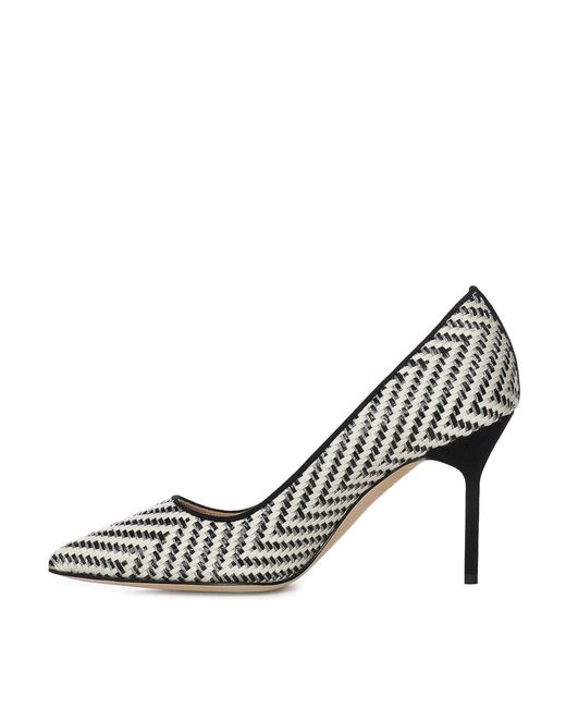 Manolo Blahnik Metallic Bb Pointed Toe Pumps