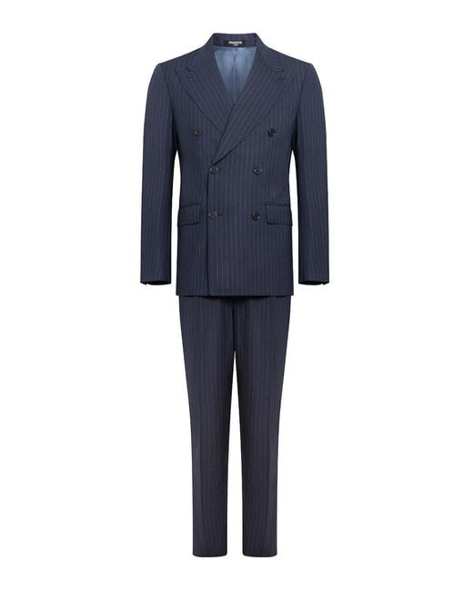 Franzese Collection Blue Pinstriped Ing Australis Suit for men