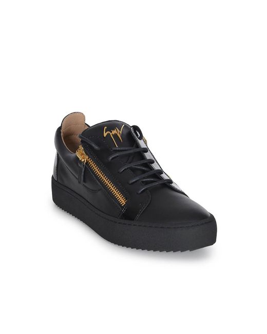 Giuseppe Zanotti Black Sneakers Made Of Leather for men
