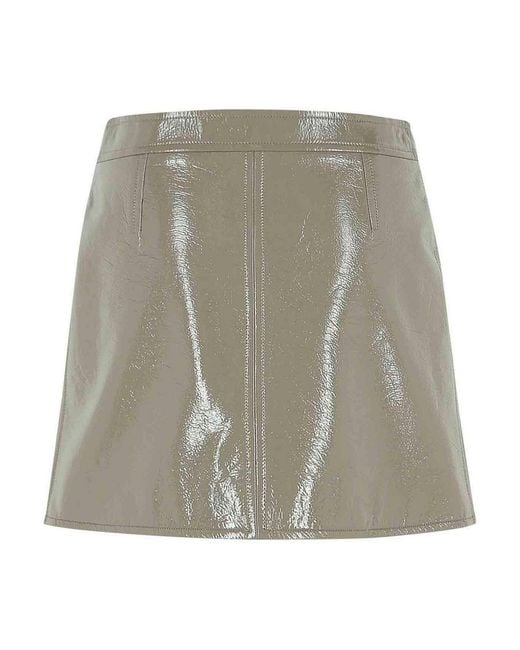 Courreges Gray Reedition Polyester Blend Miniskirt