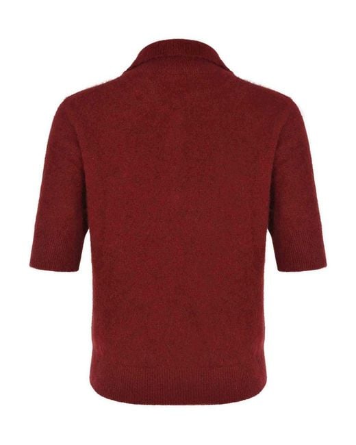 Vanisé Red Vanis Polo Made Of Raccoon Fur