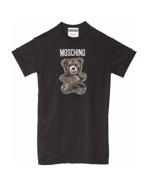 Moschino Black Orsetto Adrian Shirt Dress