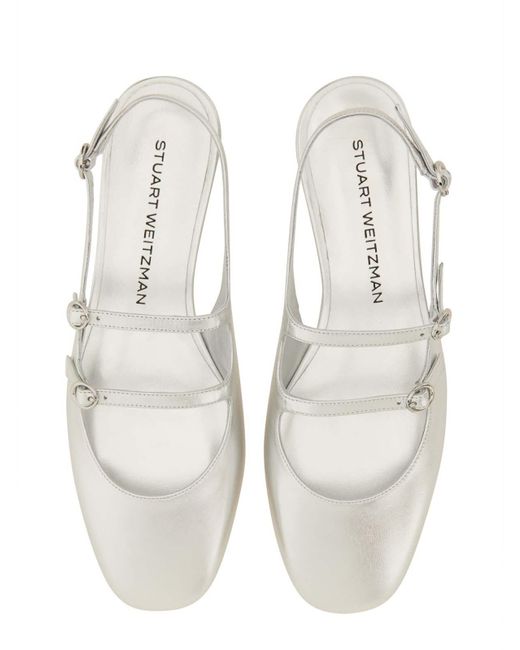 Stuart Weitzman White Slingback Pumps Benni