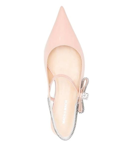 Mach & Mach Pink Crystal Cube Slingback