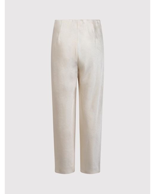 Vince White Fluid Satin Trousers