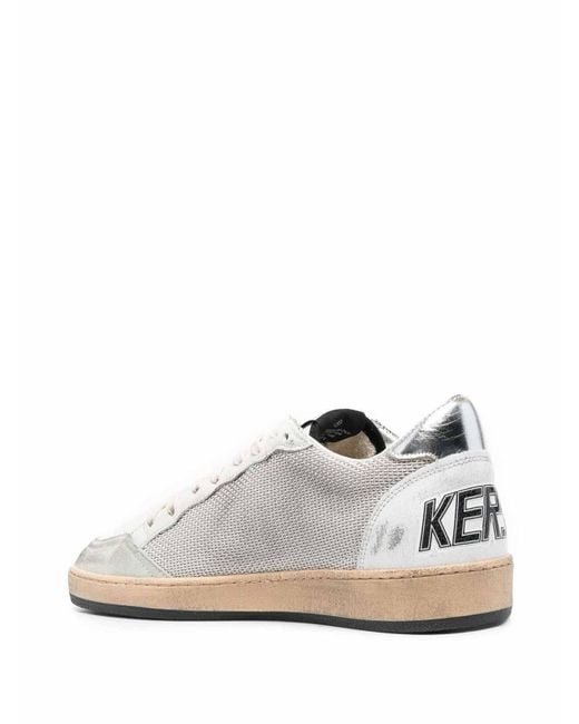 Golden Goose Deluxe Brand White Ball Star Net Upper Suede Star Laminated Heel Sneakers for men