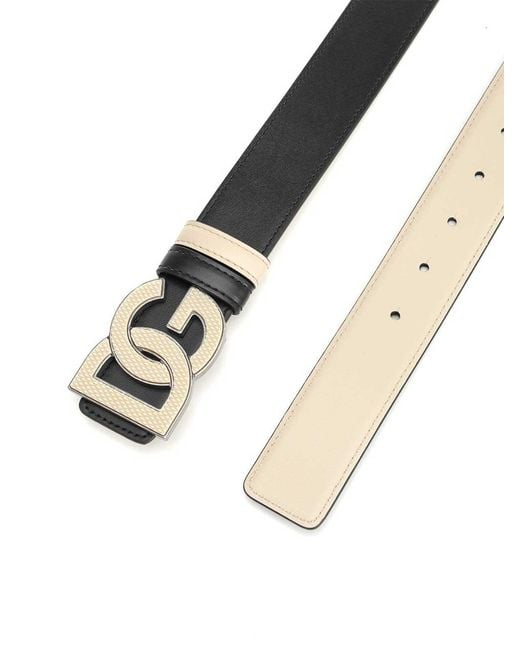 Dolce & Gabbana Black Belt With Dg Logo Buckle for men