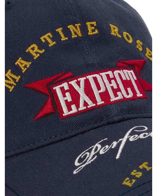 Martine Rose Blue Cotton Canvas Baseball Cap for men