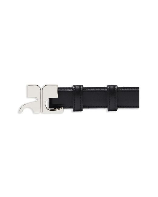 Courreges White Belt With Logo Buckle