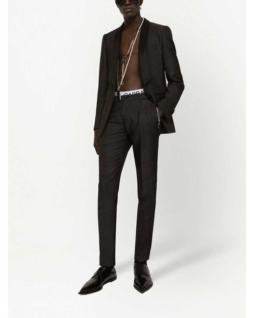 Dolce & Gabbana Black Micro-Dot Blazer for men