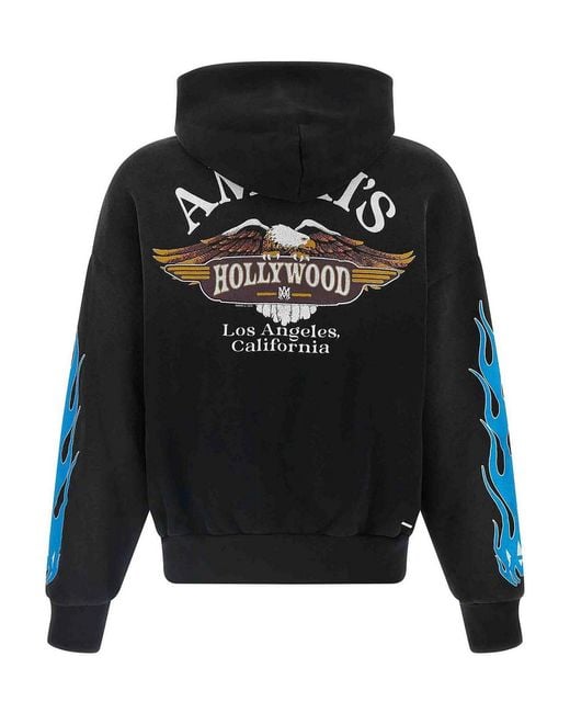 Amiri Black Ma Flames Hoodie for men