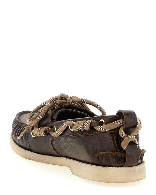 Golden Goose Deluxe Brand Brown Boat Loafers for men
