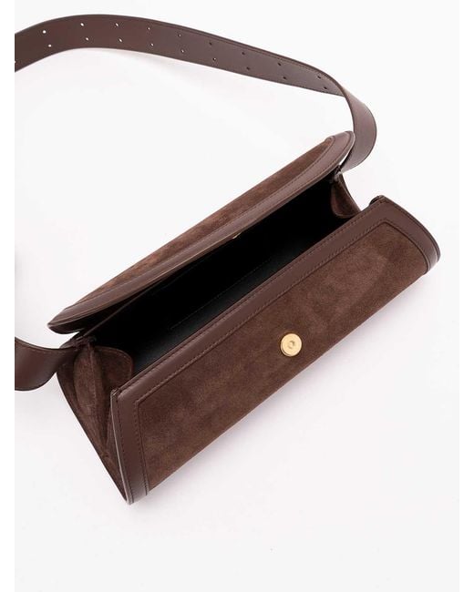 Jil Sander Brown 'Cannolo' Small Bag