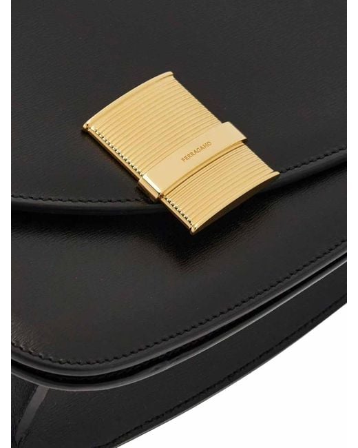 Ferragamo Black Oyster Bag