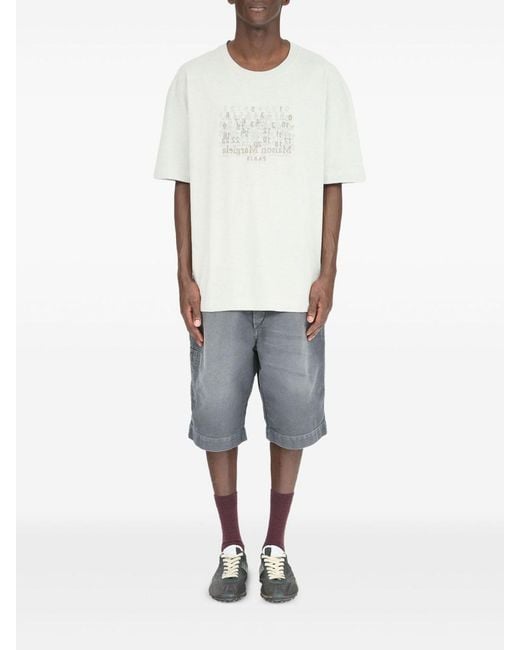 Maison Margiela White Printed T-Shirt for men