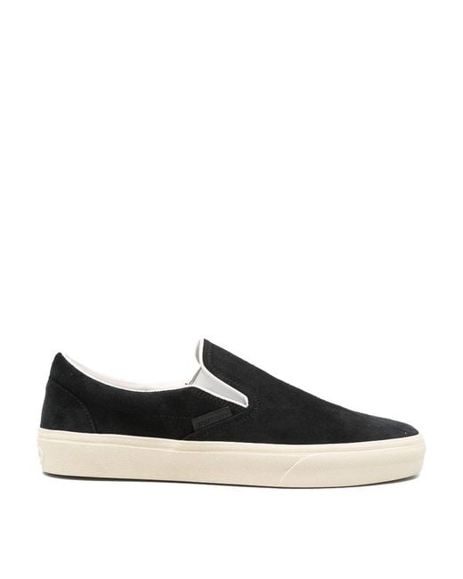 Tom Ford Black Sneakers Without Laces for men