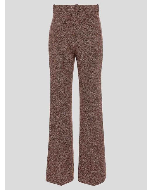 Chloé Brown Flare Trousers