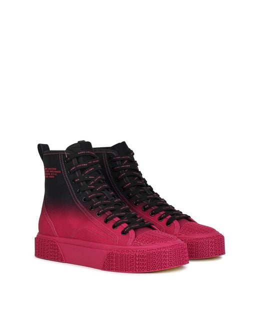 Marc Jacobs Pink 'Hight Top' And Fuchsia Tela Sneakers