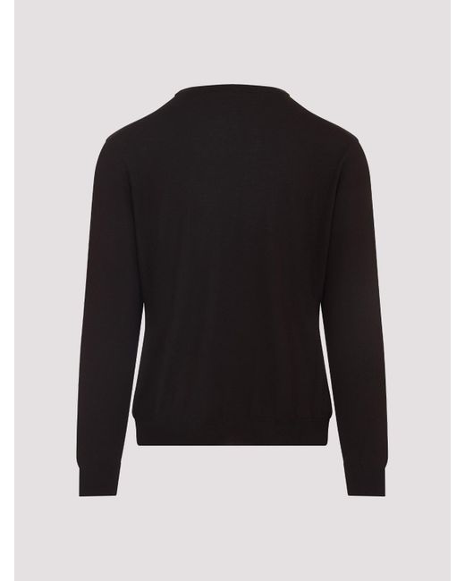 Kiton Black Cashmere Pullover for men