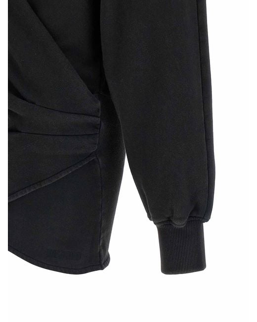 The Attico Black Hooded Dress