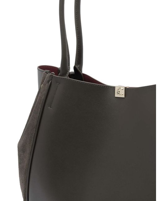 Coccinelle Black Pansy Bimaterial Shoulder Bag