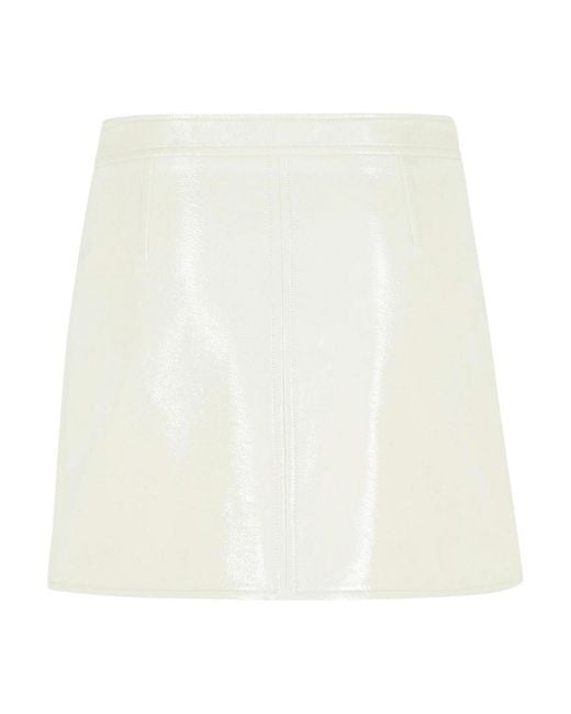 Courreges White Reedition Polyester Blend Miniskirt
