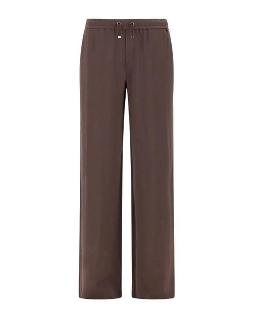 Herno Brown Elastic Waist Trousers