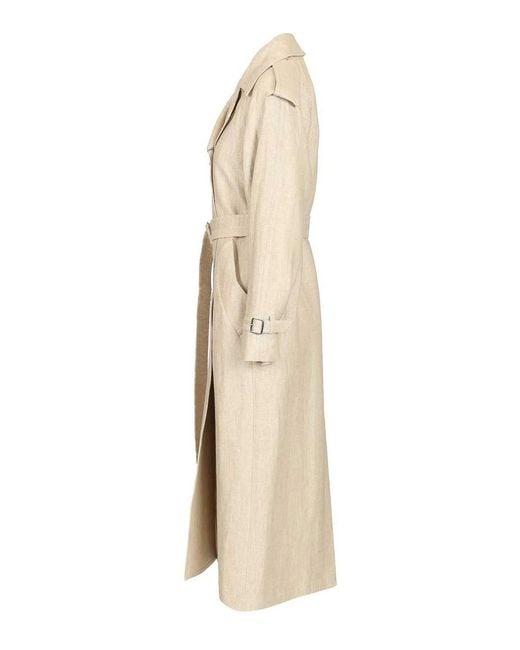 Max Mara Natural Trench Double Breasted Coat