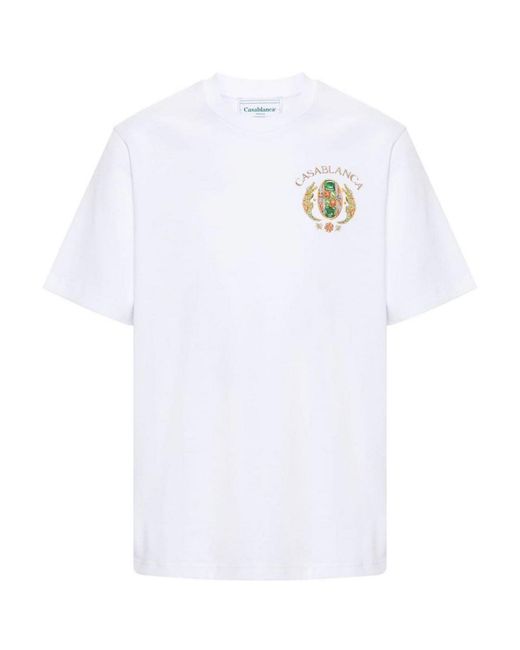 Casablancabrand White T-shirt With Logo for men