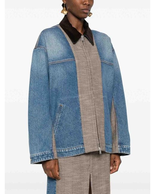 Stella McCartney Blue Tweed Denim Jacket