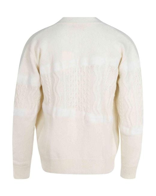 ATOMOFACTORY White Cardigan Made Of Wool Blend for men