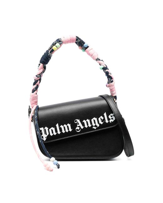 Palm Angels Black Crash Logo-print Shoulder Bag