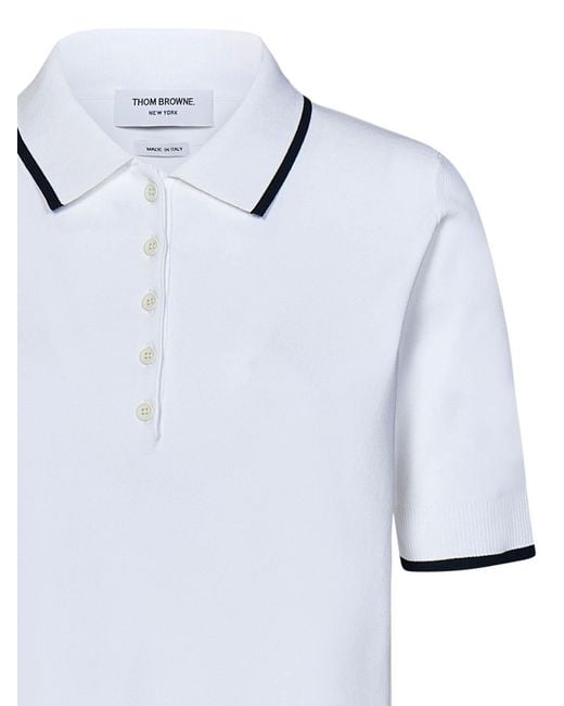 Thom Browne White Polo