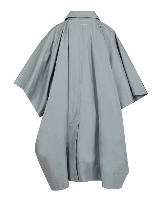 MM6 by Maison Margiela Blue Mm6 Margiela Trench Coat