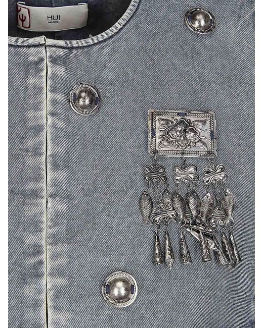 HUI Gray Denim Vest