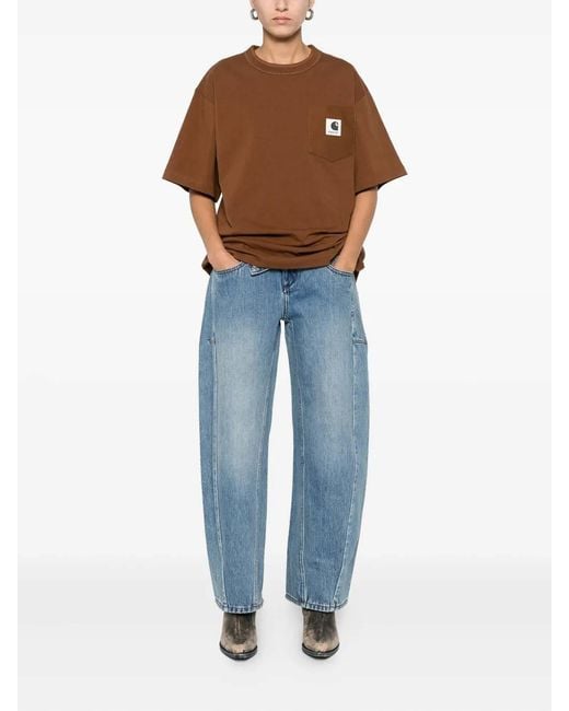 Sacai Brown Carhartt X Jersey T-Shirt for men