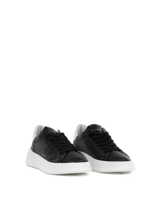 Philippe Model Black Sneaker Tres Temple Low Donna Nera