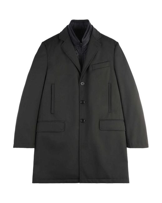 Fay Black Double -Breasted Coat for men