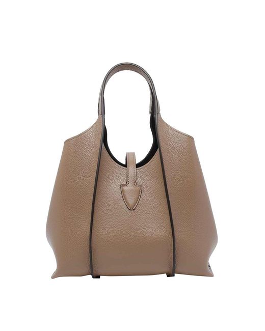 Tod's Brown Mini T Timeless Shopping Bag
