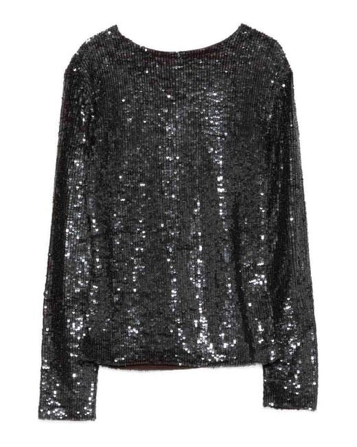 P.A.R.O.S.H. Black Sequined Top