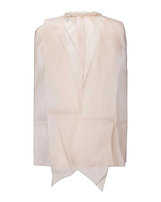 Jejia Natural Semi-Transparent Silk Top