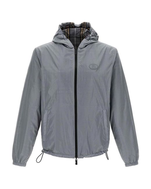 Burberry Gray Newport' Reversible Jacket for men