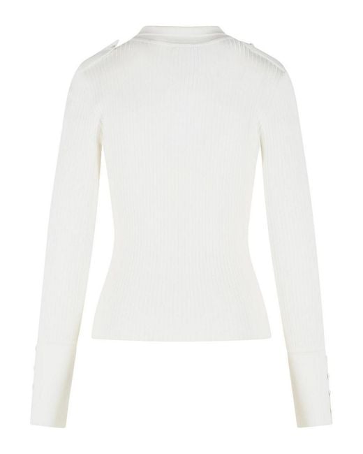Courreges White Viscose Blend Polo Shirt