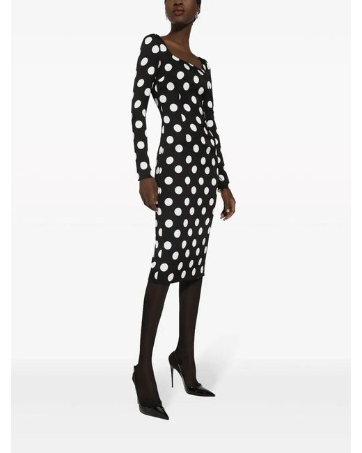 Dolce & Gabbana Black Silk Dress