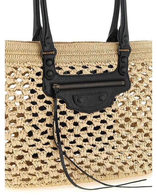 Balenciaga Natural Le City Medium Shoulder Bag